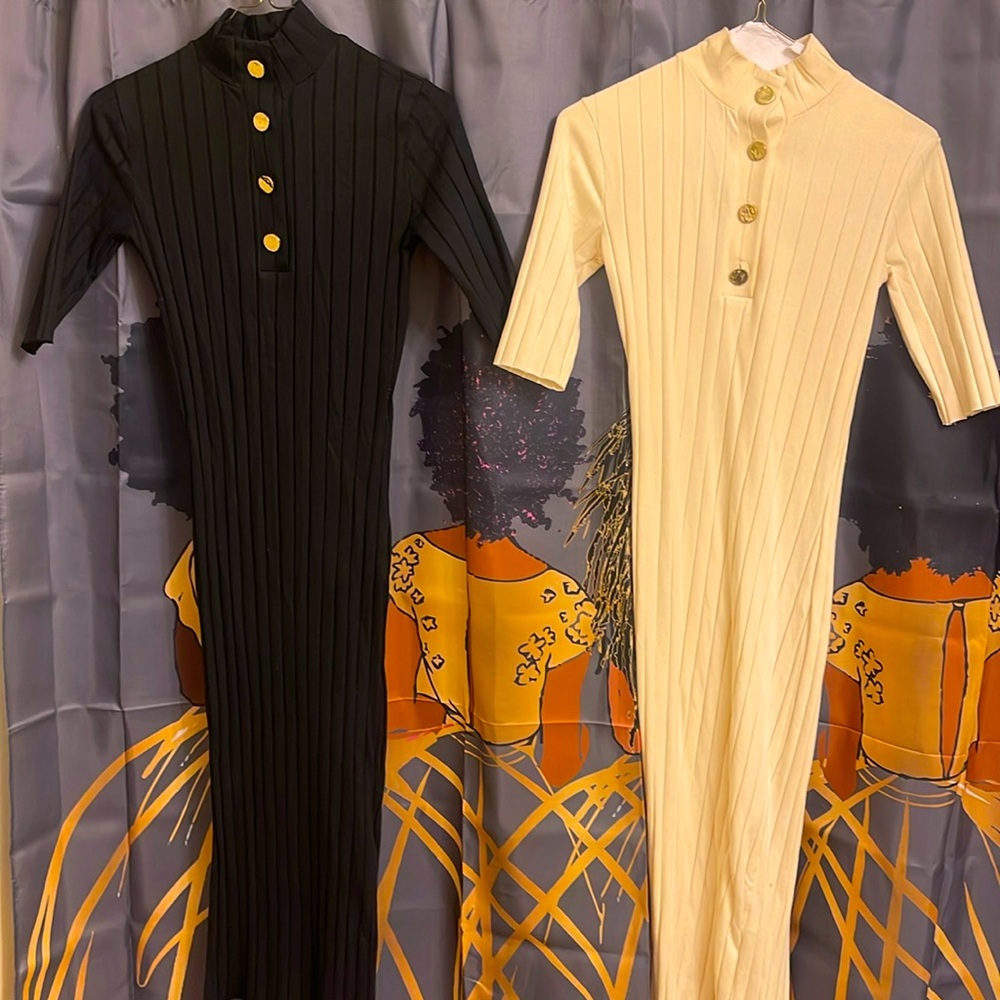 Zara Ribbed Midi Bodycon Dresses